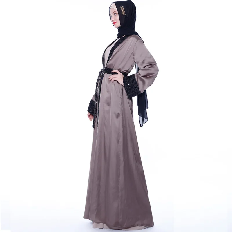 Hot Sale Comfortable And Simple Dubai Design Open kimono Robe Belt clothing