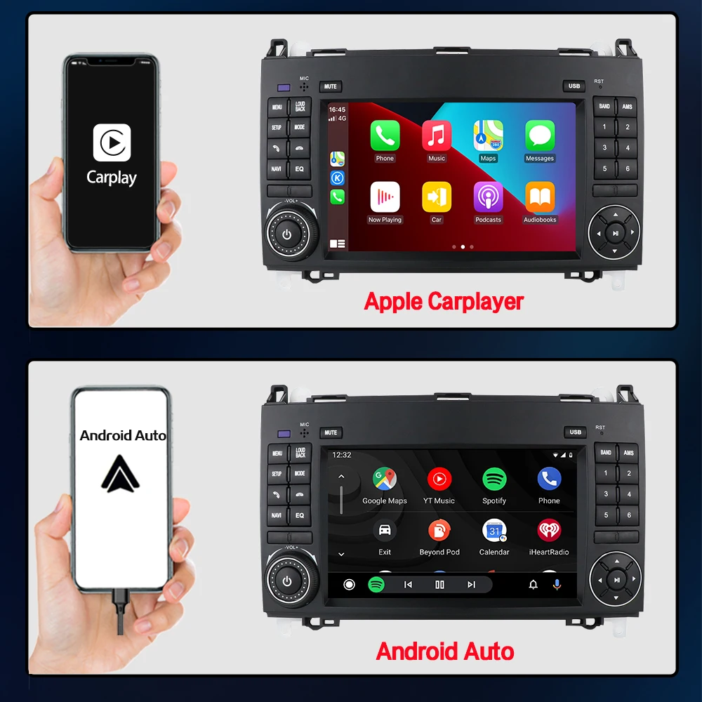2 Din Car Multimedia Player Android 13 Gps Autoradio For Mercedes Benz B W245 B150 B160 B170 B180 B200 B55 2005-2011