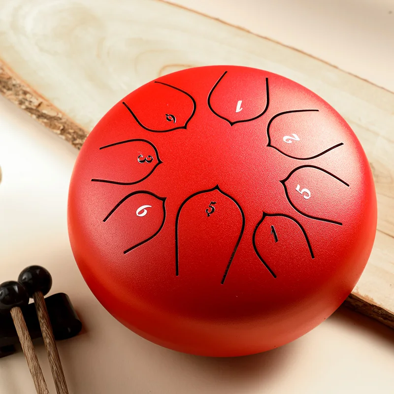 Hot selling  mini steel tongue drum 6 inch 8 notes Steel Tongue Percussion Drum with soft bag