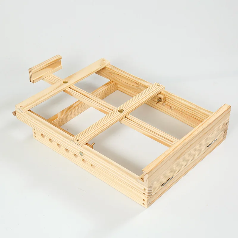 Heavy-Duty H-Frame Wooden Easel Studio Quality Solid Beech Wood Adjustable Artist Desktop Table for Painting and Drawing