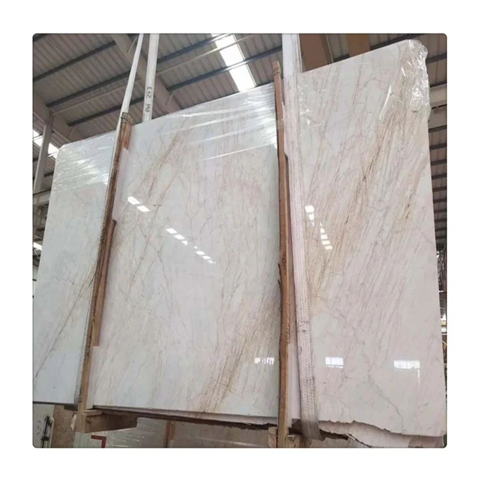 Beige Marble Home Decor with Golden Spider Stone Free Modern Hotel Polished Calcite Prices Online Technical Support Big Slab