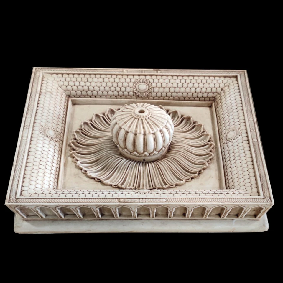 Antique White Marble Fountain Antique Hunan White Marble Stone Water Fountain for Sale Handmade Bulk Product