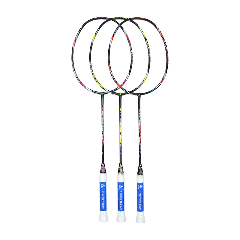 Factory Lightest 9u 58g 30 LBS Badminton Rackets IV Generation with Japan Graphite-Fiber Soft to Moderate Hardness