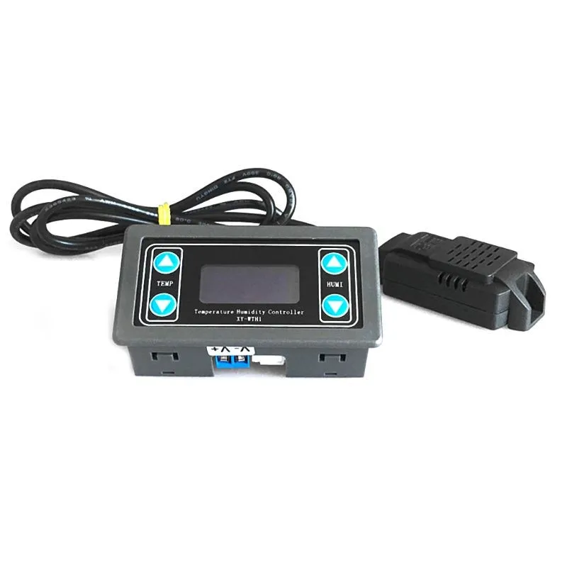 С источником питания от постоянного тока 6-30V 10A XY-WTH1 цифровой контроллер температуры и влажности для контроля термостата термометром гигрометром декоративные часы