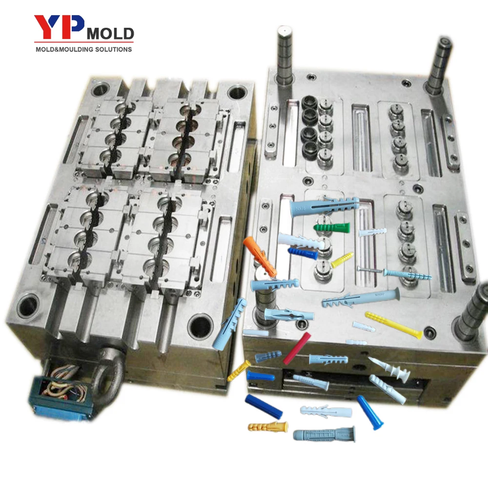 High Precision Customized Expansion Screw Nylon Wall Plug Injection Mold ABS and PVC Plastic Injection Mold
