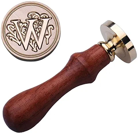 Amazon hote seal A-Z 26 Alphabet Letters Retro Wood Stamp wax sealing Kit