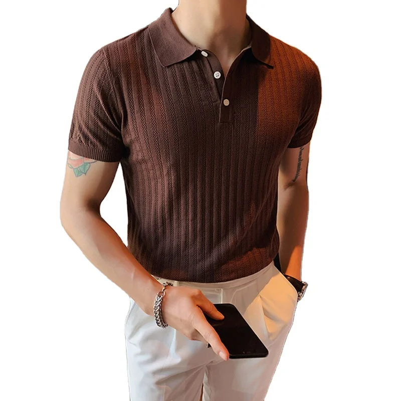 Wholesale High Quality Plain Casual Golf Custom Logo Simple Polo Shirt For Mens Knitted Polo Shirt T-shirts