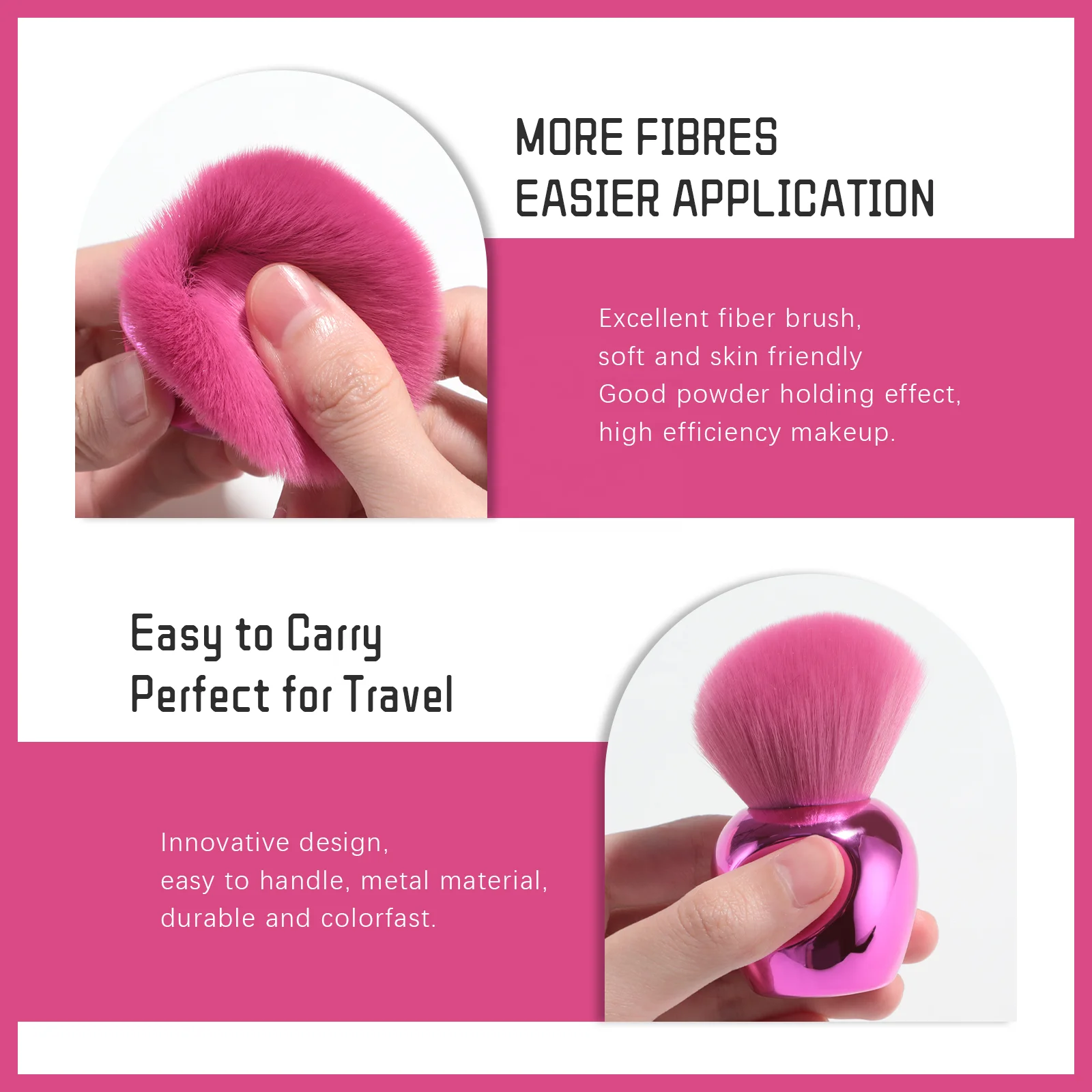 Professional 2PCS Nail Art Dust Cleaner Brush Soft Body Face Makeup Powder Kabuki Brushes Nail Art Dust Powder Remover Brush