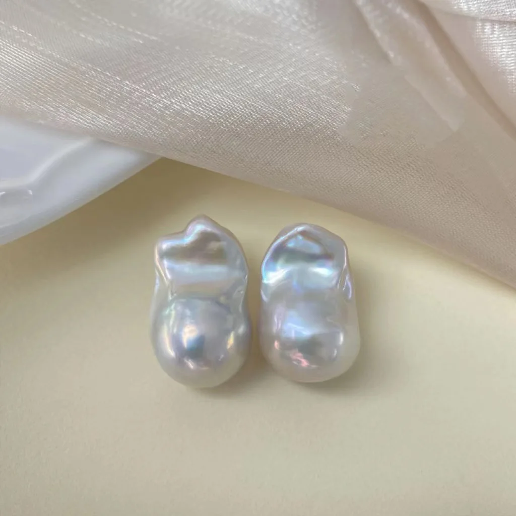 Wholesale White Baroque Pearl 11~22mm Natural Fresh Water Pearl High Quality Pearl Single White Beads For Earring Making