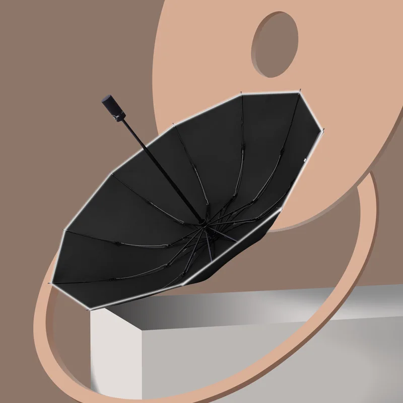 OK Umbrella Hot Amazon Custom Prints Business Gift Inverted Automatic 10 Ribs Waterproof Windproof Three Folding Umbrella