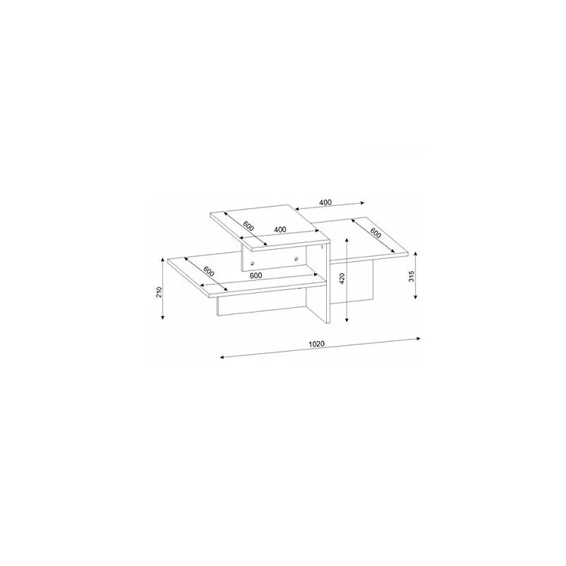 
Low coffee table living room handcrafted coffee table laminated wood 