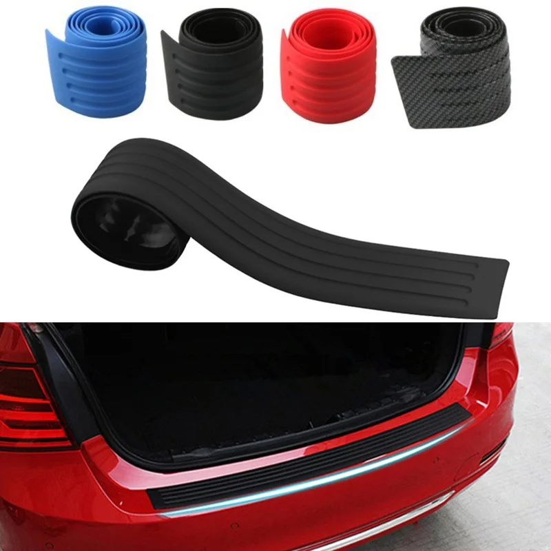 90cm Universal Rear Trunk Bumper Protector Guard Scratch-Resistant Mat Rear Bumper Door Sill Guard Rubber