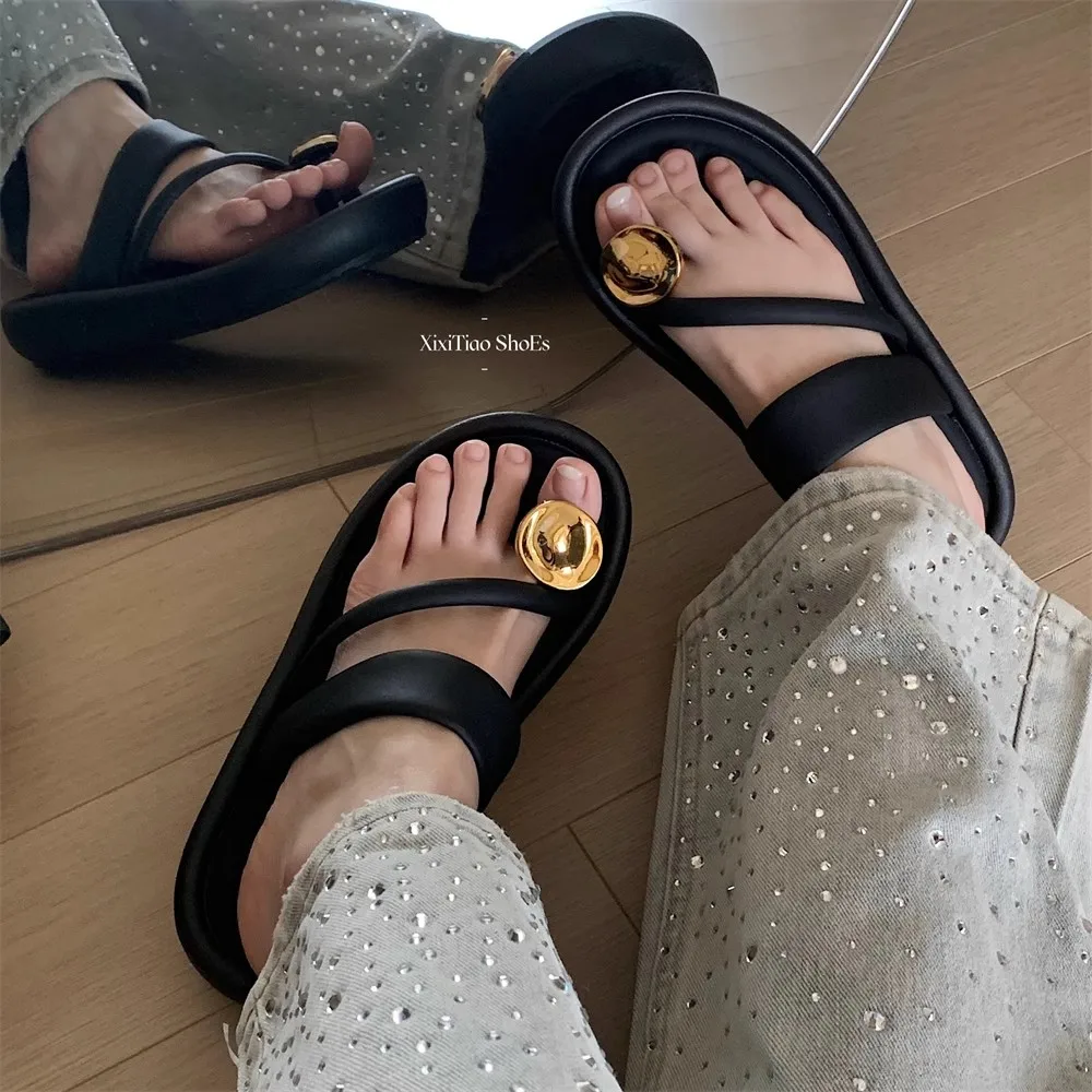 XIXITIAO quality fashion summer ladies beach flip flops pvc women 2024 fashion luxury flat sandals for girls flip flops slipper