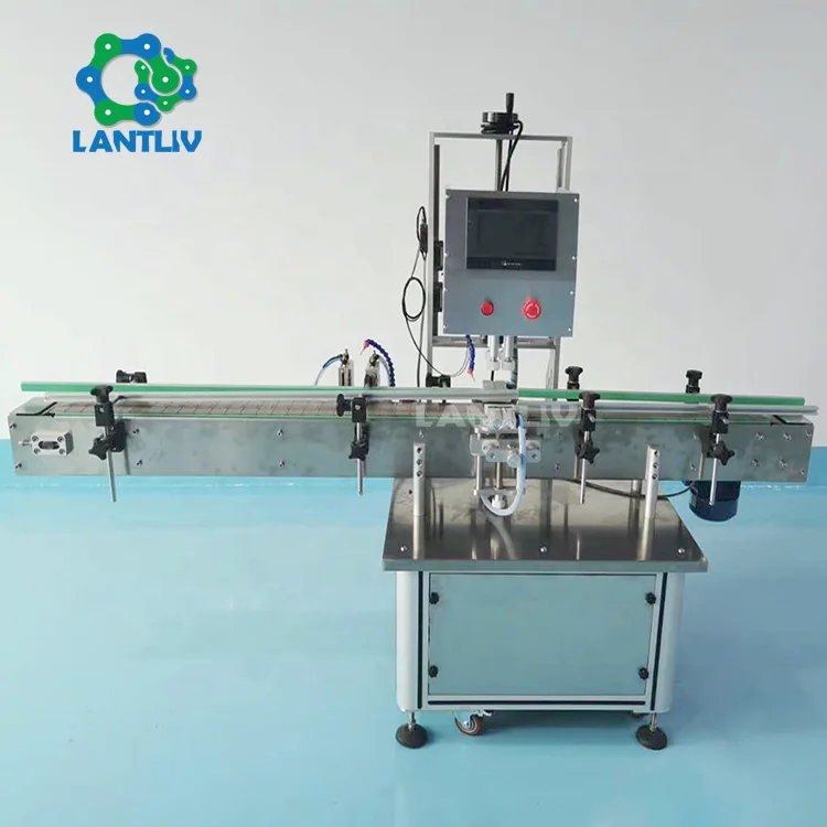 Полностью автоматическая четырехколесная Зажимная скручивающаяся укупорочная машина Косметическая Медицинская бутылка для еды 4 колеса Скручивающиеся укупорные машины