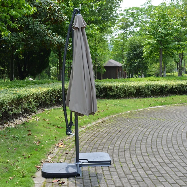 high quality huge garden umbrella white color with led light