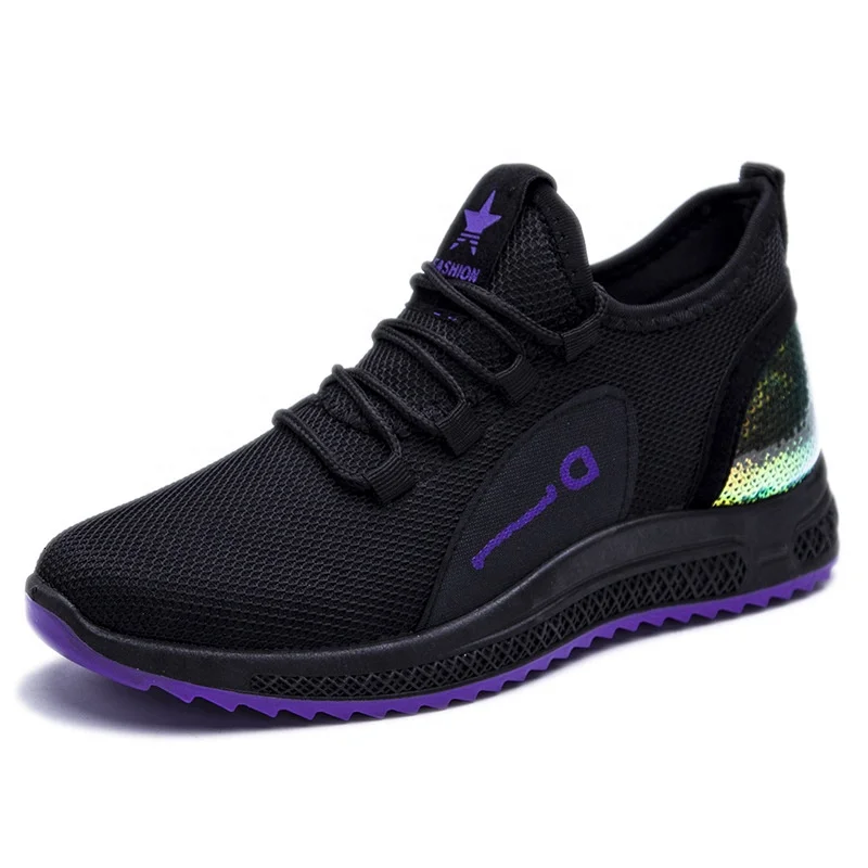 Factory wholesale black shoes men fashion sport footwears