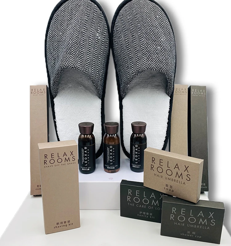 Custom 5 Star Disposable hotel amenities for Hotels Guest Toiletries Kit