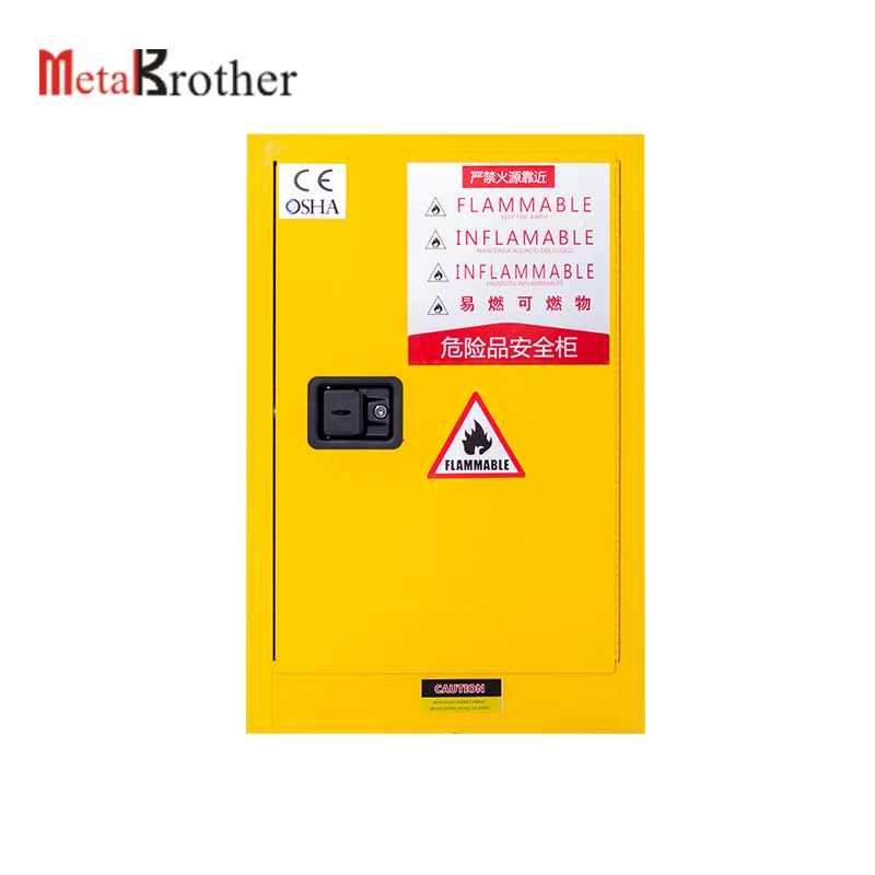 Professional Factory Used Cabinets 60 Gallon Safety China Chemical Reagent Storage Cabinet Yellow Flammable
