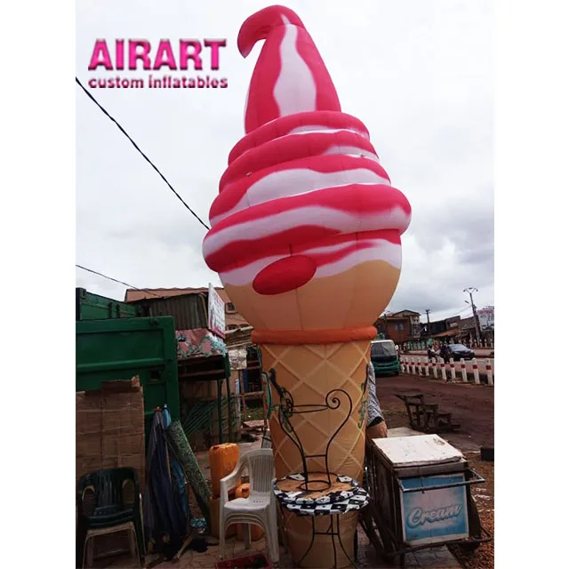Food festival inflatable ice cream cone decoration,square park mall lawn bespoke inflatable ice cream balloon
