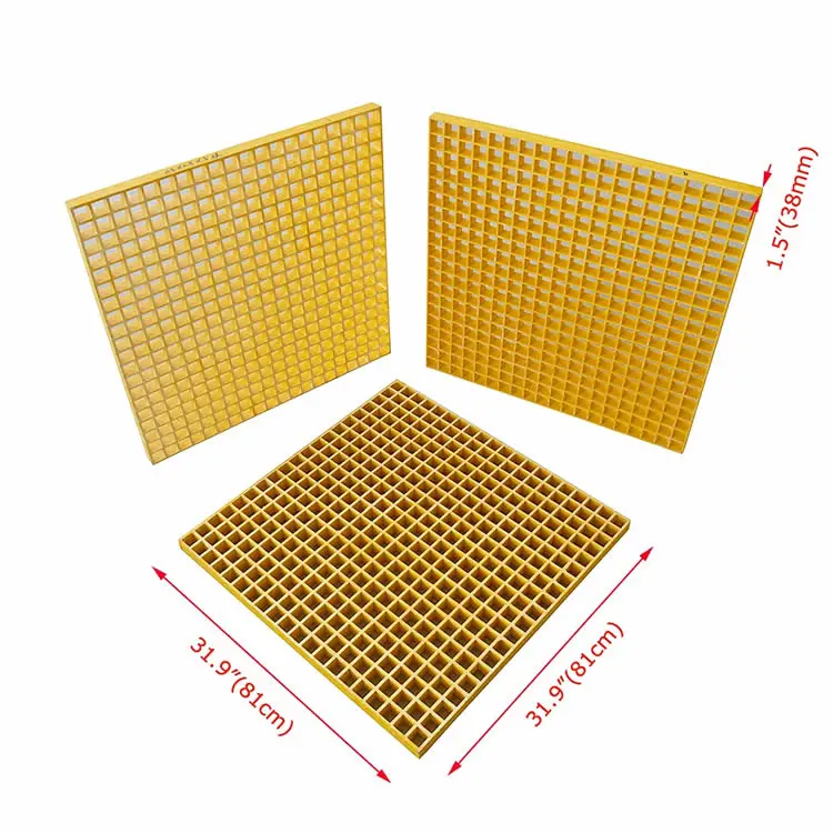 Mesh FRP Plastic Composite Molded Floor Grating Anti-slip Fiberglass Panel Frp Grating