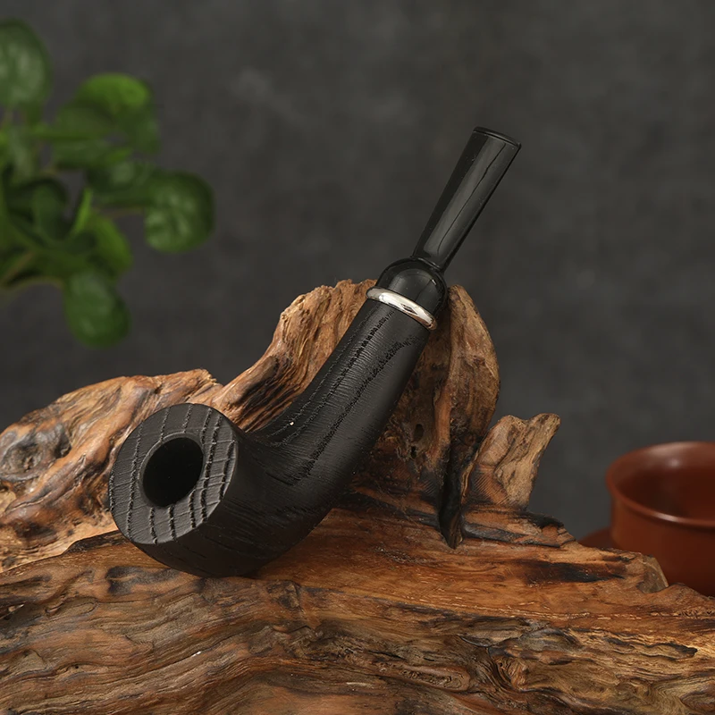 Smoke Pipes oak Wood Durable Herb Wood  Cheap Small Smoke Handcrafted Wood Pipe Smoking Tobacco