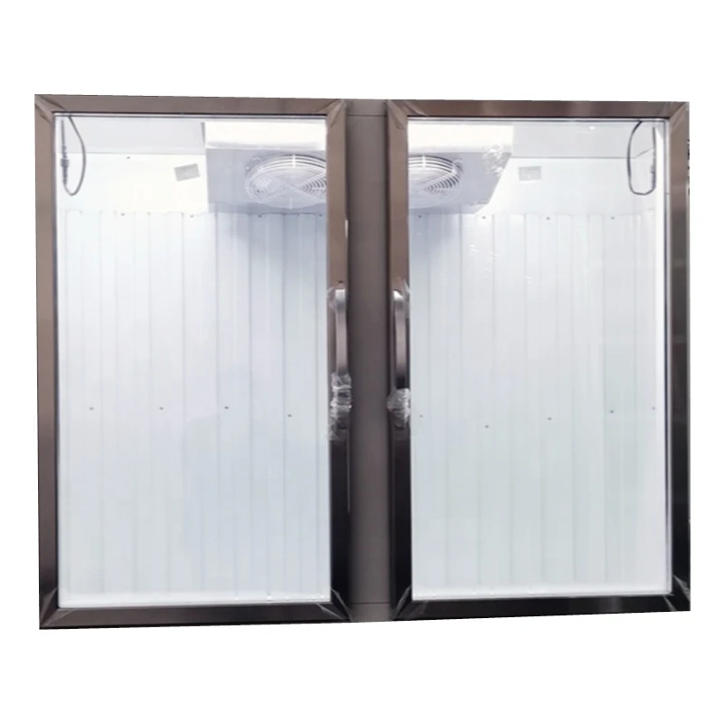 Soardragon refrigerator glass door silver glass door for freezer with tempered triple glass door