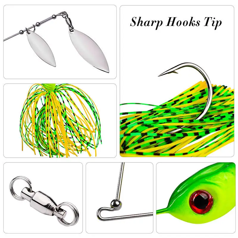 10g 14g Chatter bait spinner bait weedless fishing lure Buzzbait wobbler chatterbait for bass pike walleye fishing lures