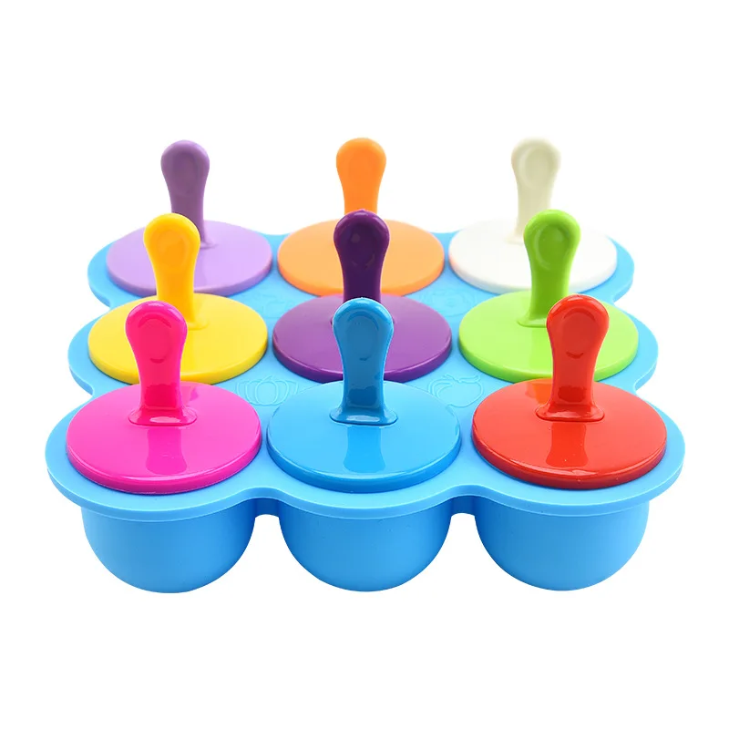 Fruit Supplementary Food Box with a Popsicle Mold Heart Shaped Ice Cube Trays Tra on Children's Home Silicone Custom Logo