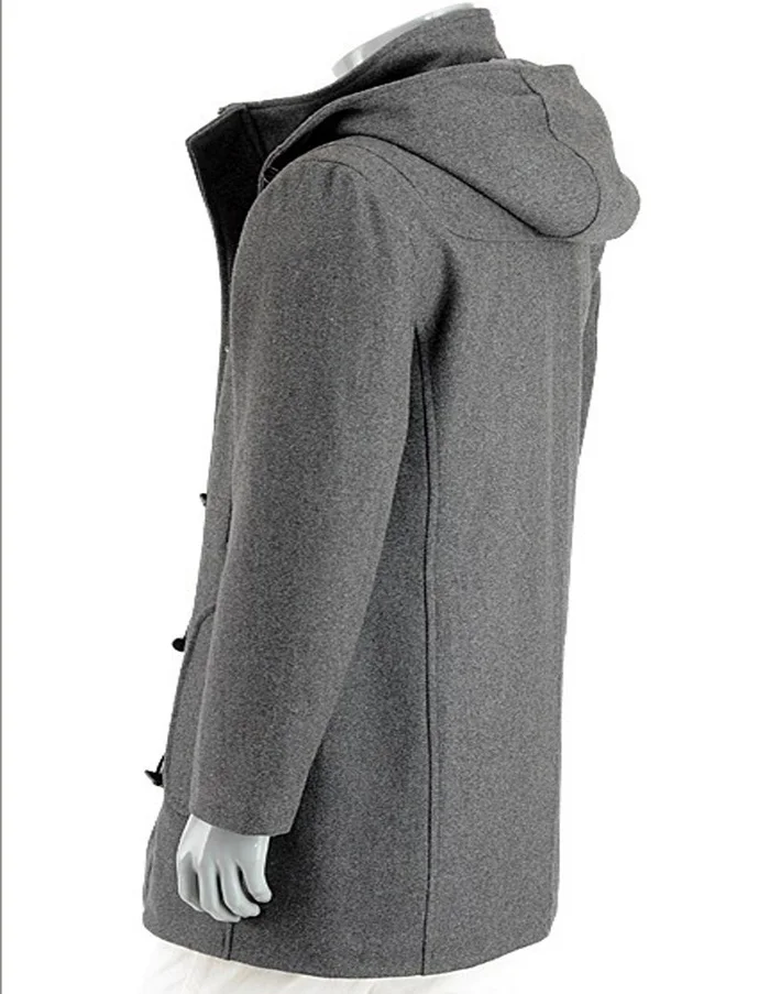 OEM Newly style mens wool trench coat with hood FASHION style man slim fit trench coat