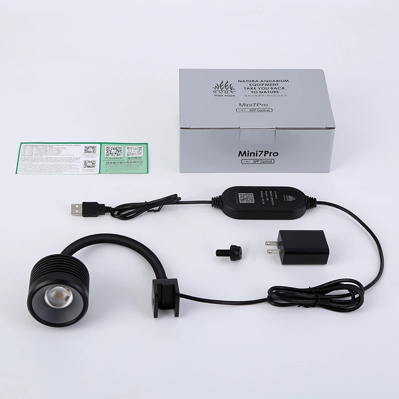 week aqua Mini7Pro cob aquarium led 2700k 4000k 6500k focusing spotlight smart aquarium light for fish tank aqwarium lights