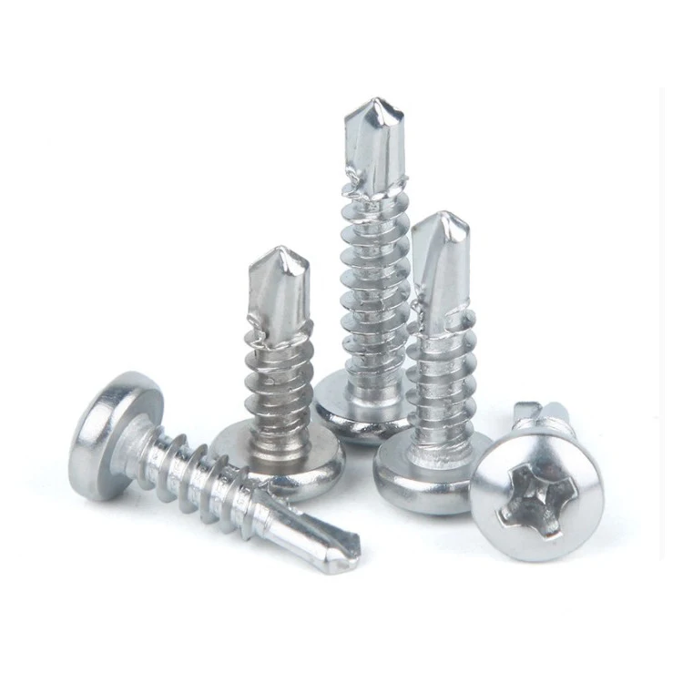 Fastener product SS316 stainless steel DIN7504K hex flange head self drilling screw Cross Recessed Pan Head Drilling Screws