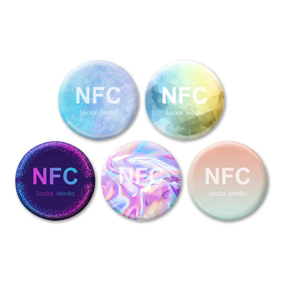 Social Media And Access Control Card Pvc Business Nfc Cards NFC RFID Tag Printing Paw Logo QR Code Pet Dog Tag RFID Epoxy card