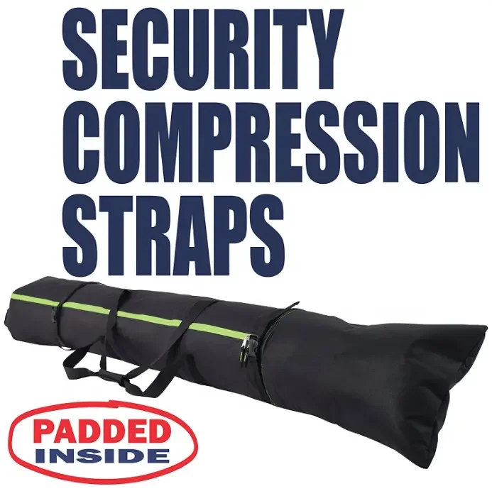 600D Water-Resistant Polyester Size Adjustable Padded Two-Piece Store Transport Portable Ski and Boot Bag Combo with Best Price