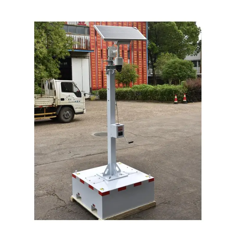 Smart Remote Control Solar Camera PTZ Tower on Mobile Telescopic Mast