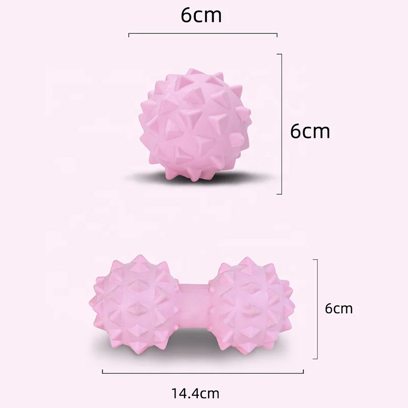 W1N Hot Selling  Fascia  Ball Fitness Yoga Elastic Peanut Massage Ball Double Lacrosse Massage Muscle Relaxer Massager