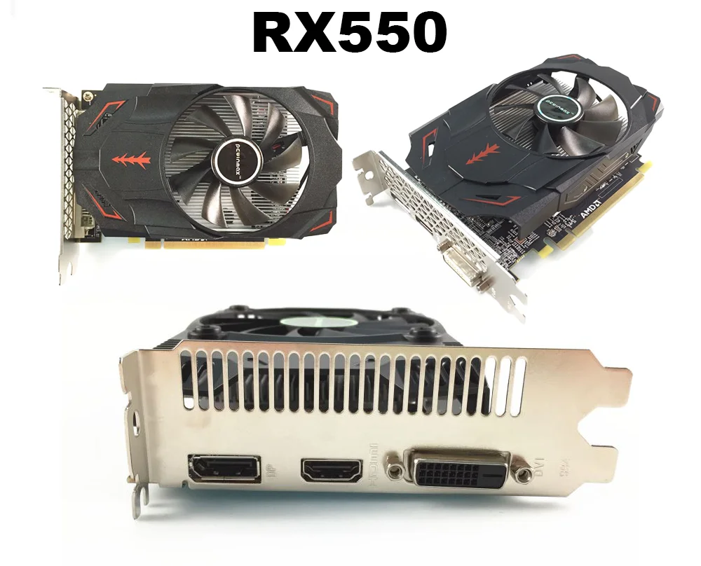 PCWINMAX Wholesale RX 550 560 5700XT 580 2GB 4GB 8GB Gaming GPU Video Card for Computer PC