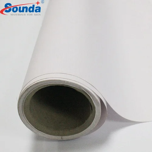 Backlit Billboard Raw Material Flex Banner Rolls Double White PVC Flex Banner