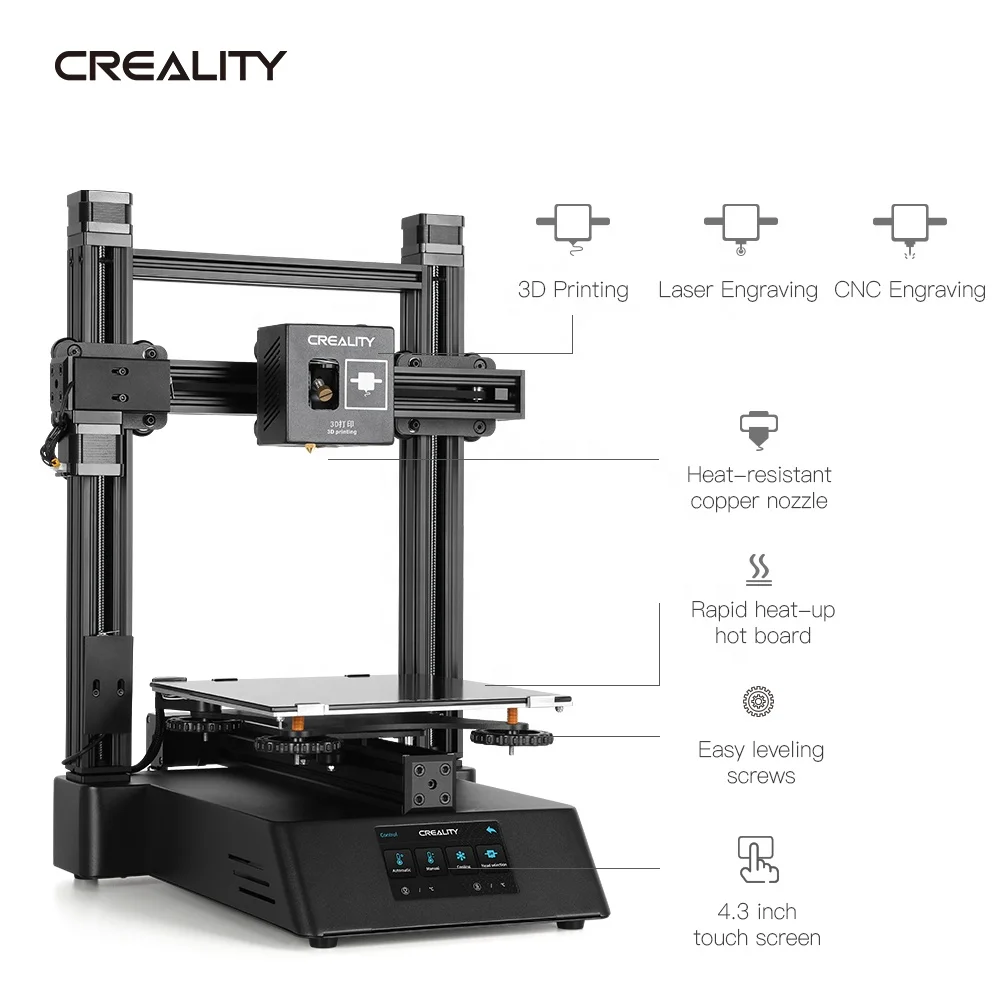 ISO9001 Quality Certification Creality CP-01 Digital Printing Machine Wood 3d Scluptor Printer for PLA ABS