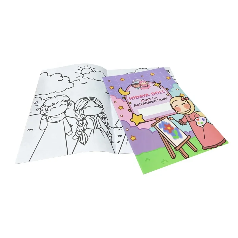 Custom Adult Coloring Book Colouring Children Drawing Printing Painting Note for Kids and
