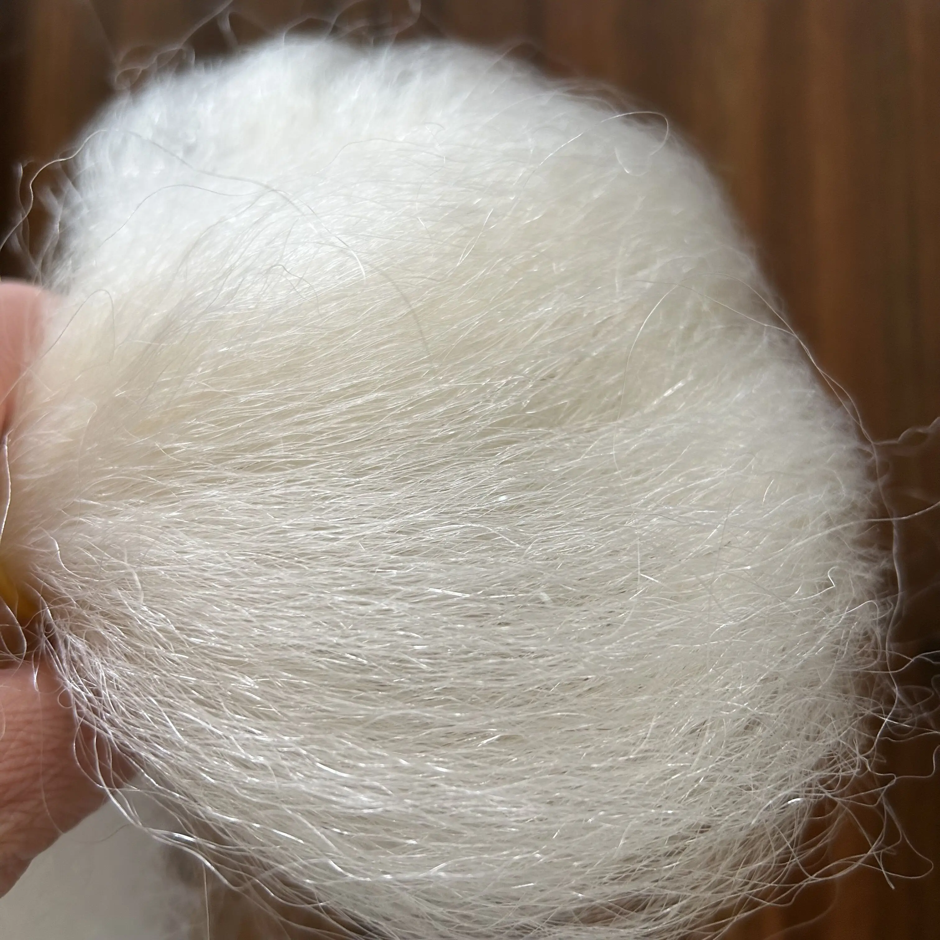 christmas Santa wig and beard yak hair bleached white hair customer wig