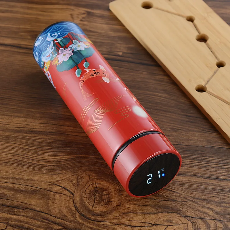 Интеллектуальный термос из нержавеющей стали, чашка, термометр с дисплеем, вакуумные фляжки, дорожная Автомобильная кружка для супа, кофе, термос, бутылка для воды