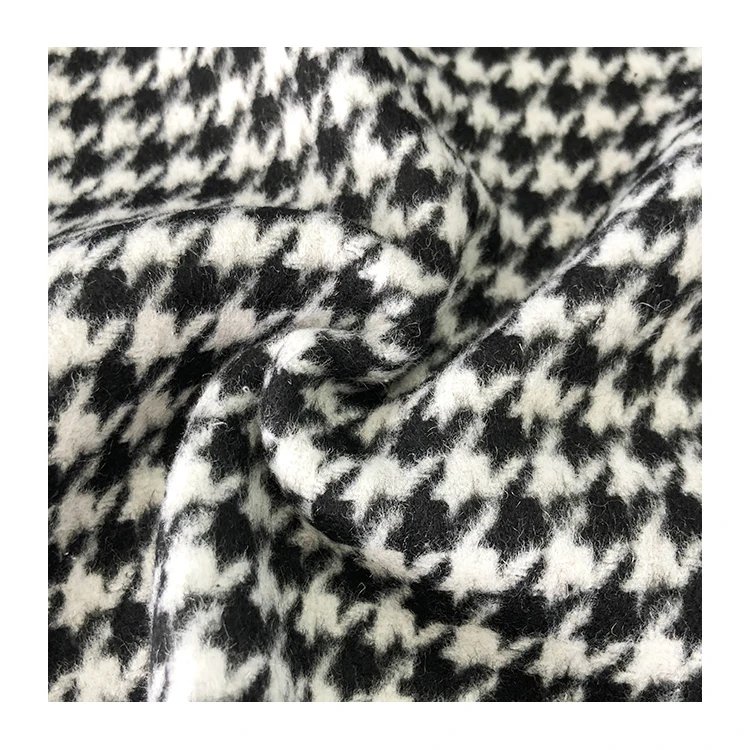 
Free sample good price and service 50 polyester 50 wool suit fabric hounds tooth blend fabric 
