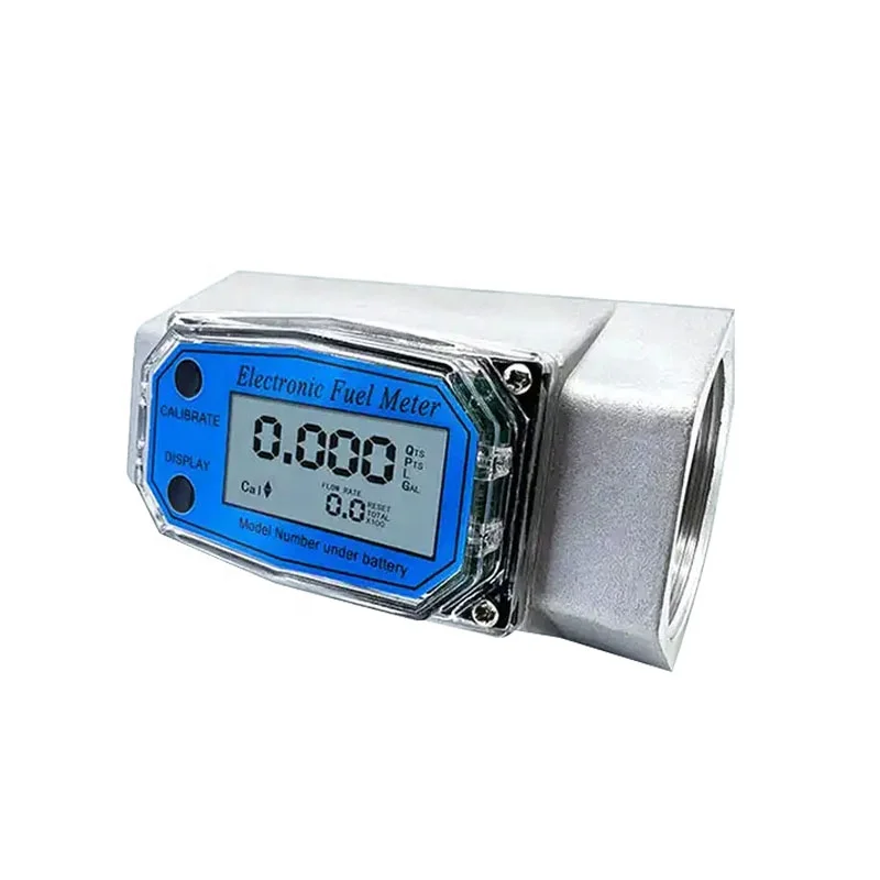 Mini 1inch Electronic Turbine Flow Meter Digital Diesel Fuel Gasoline Flowmeter