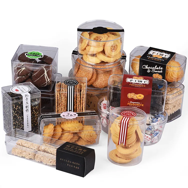 Wholesale Multi Sizes Transparent Circle Mini Cake Container Mousse Cake Box Plastic Clear Box With Lid