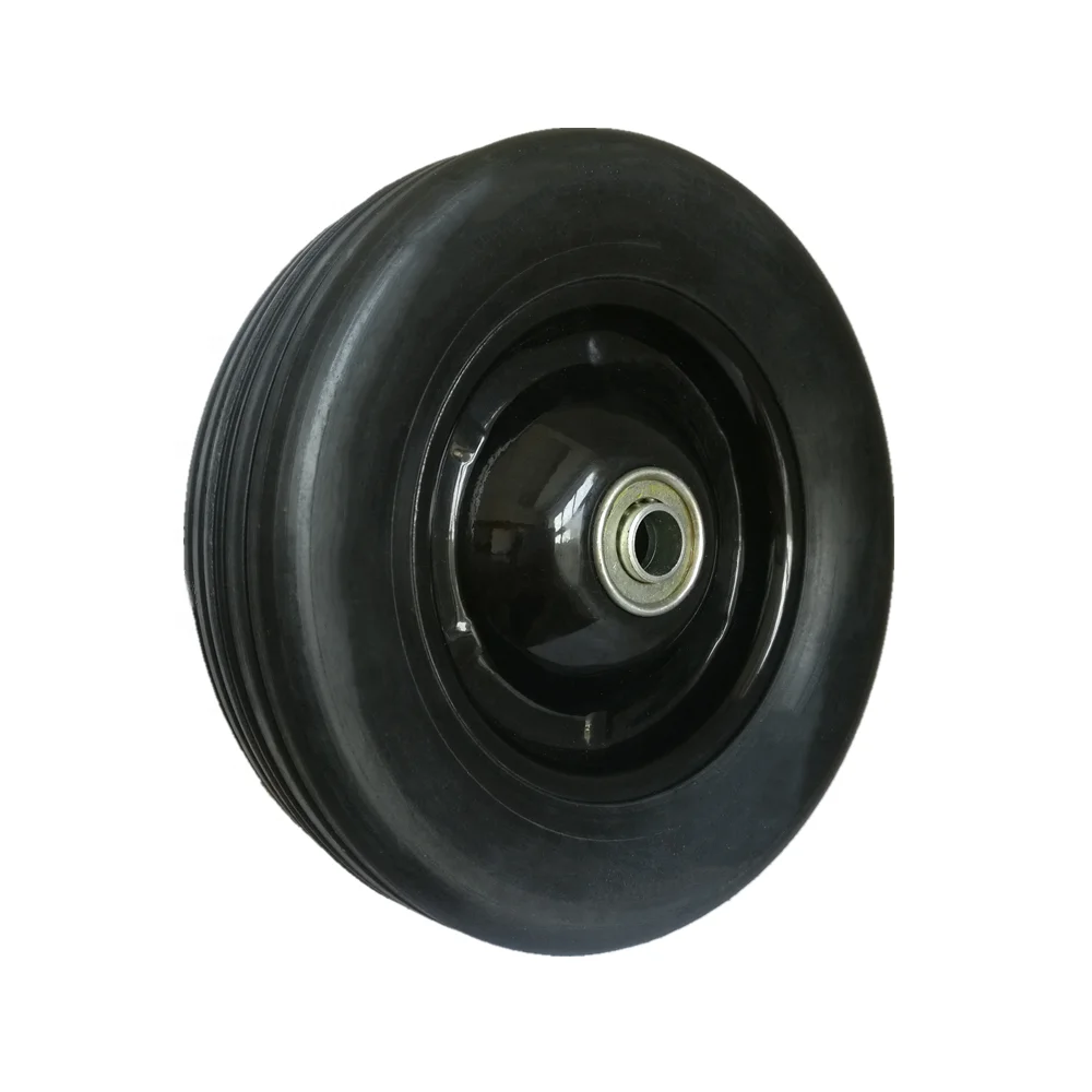8 inch solid rubber wheel tire with bearing for wheelbarrow
