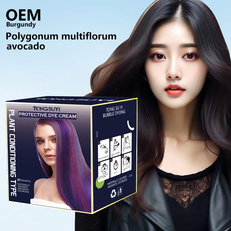black hair dye shampoo 3 in 1  hair dye color semi- permanent natural hair dye natural black
