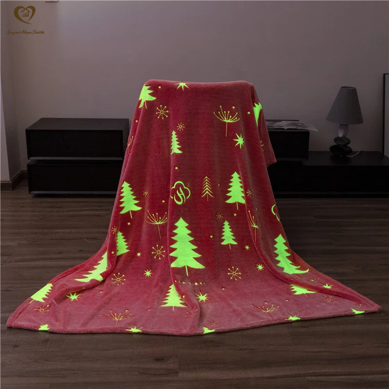 Songmai Luminous Star Shining Blanket Decoration Baby Gift Blanket Throw Blanket Glow In The Dark