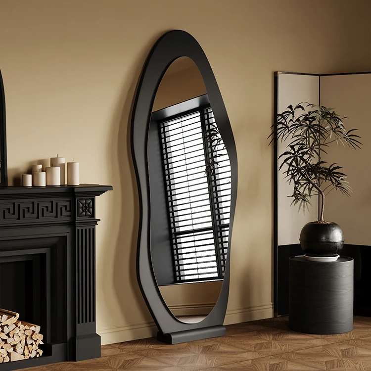 Best Creative Wall Dressing Mirror Unique Dressing Room Entrance Square Bathroom Silver antique wooden framed oversize mirror