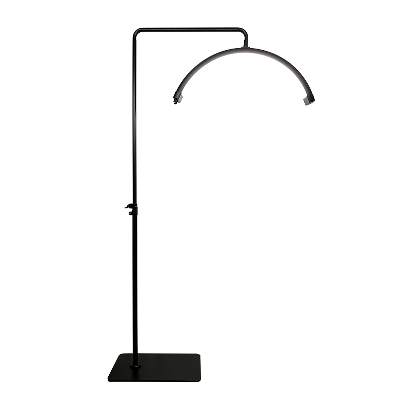Wholesale Floor Standing Half Moon Shaped LED Lamp for Eyelash Extensions Makeup Tattoo Beauty Salon Bedside Light