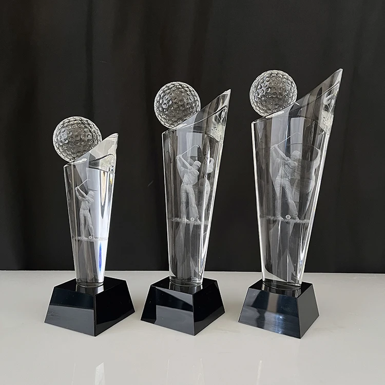 Оптический с украшением в виде кристаллов для игры гольф трофей MH-J0718